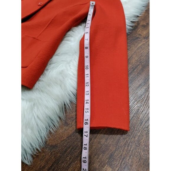 NWT Talbots Long Sleeve Wool Blend Button Down Blazer Jacket Red Women's Size 4 - Picture 13 of 14